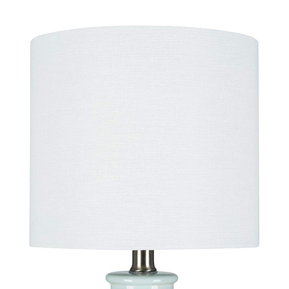 Amazon Brand – Ravenna Home Table Lamp with a Drum Shade, Bulb Included, 19.75"H, Pastel Blue