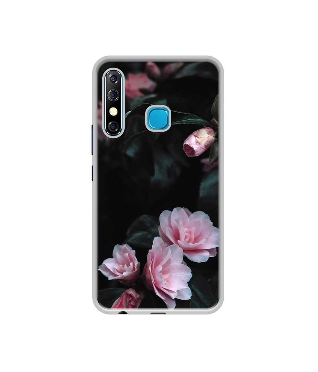 Amazon Brand - Solimo Designer Dark Flowers Photography UV Printed Soft Back Case Mobile Cover for Infinix Hot 8