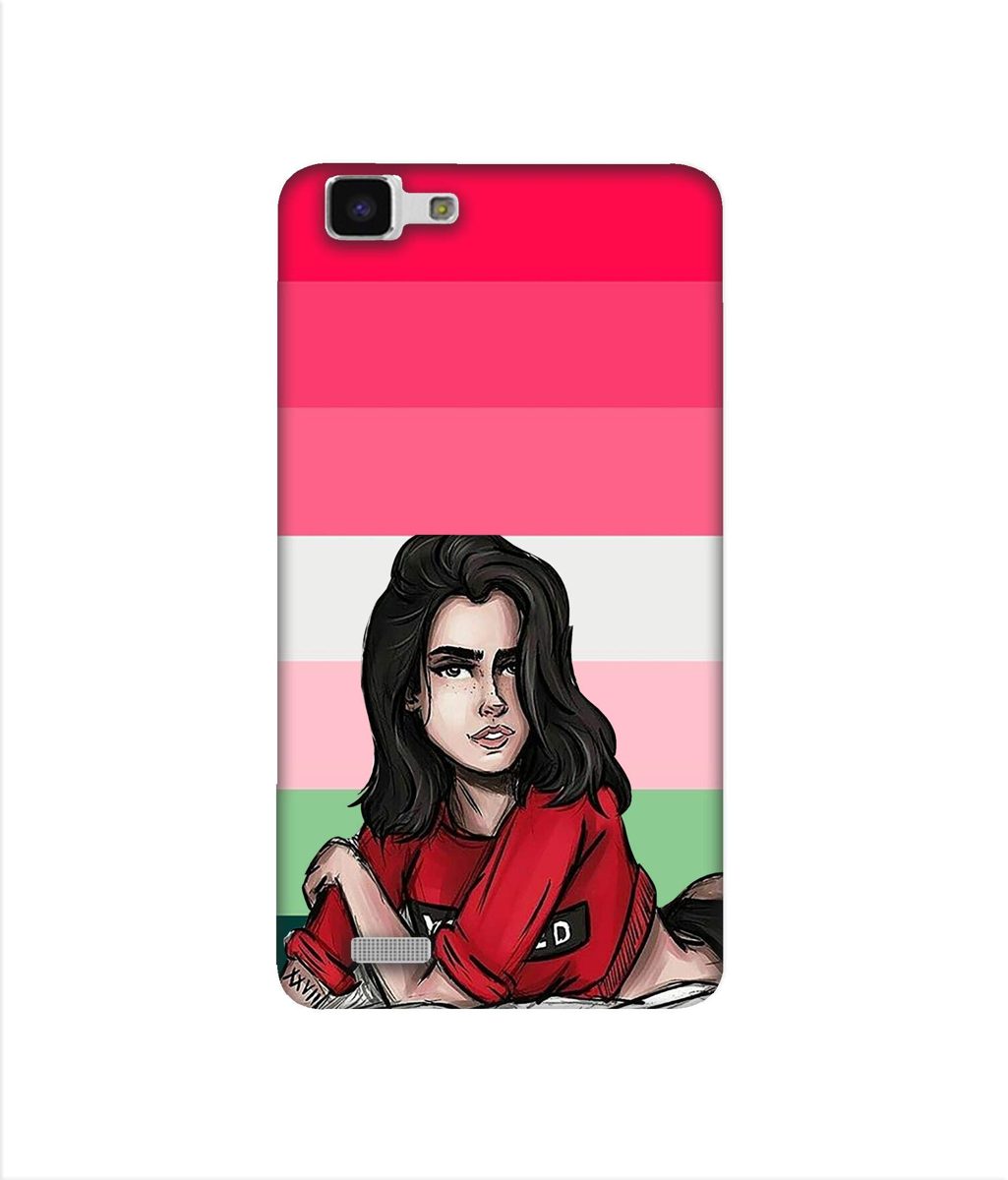 Amazon Brand - Solimo Designer Lady Vector with Line 3D Printed Hard Back Case Mobile Cover for Vivo Y27L