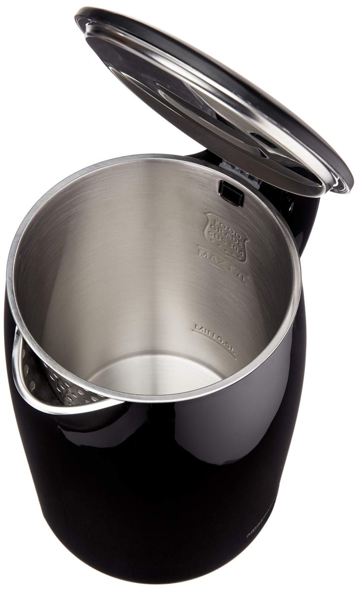 AmazonBasics Double-Walled Stainless Steel Electric Kettle - 1.7 Liter (Renewed)