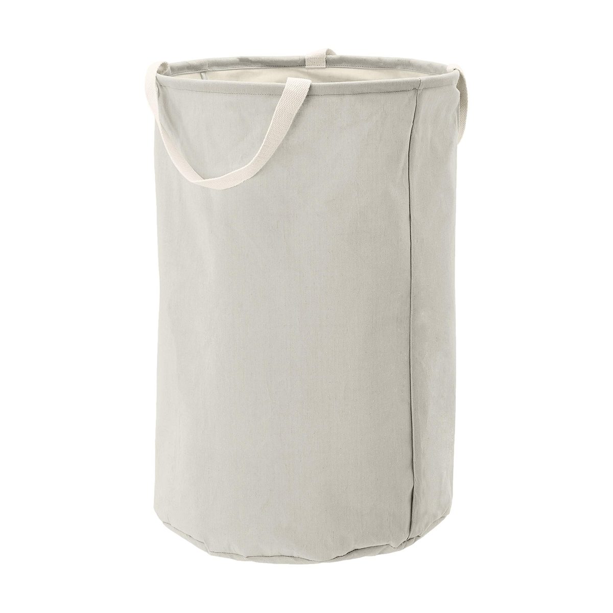 AmazonBasics Fabric Storage Bin - Tall Round, Light Grey