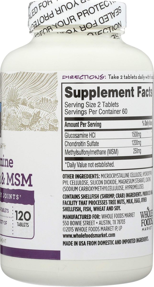 365 Everyday Value, Glucosamine Chondroitin & MSM, 120 ct