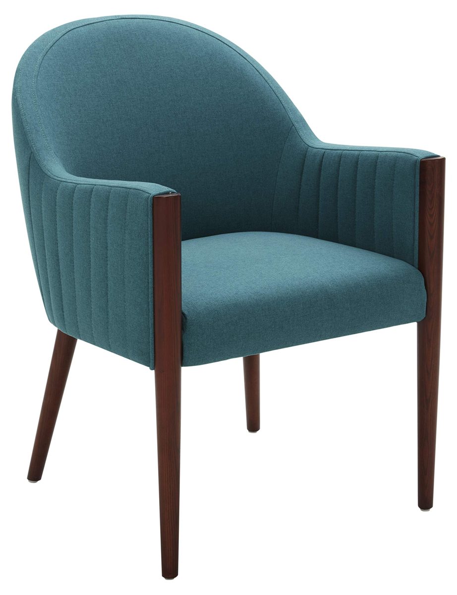 Amazon Brand – Rivet Contemporary Curved-Back Dining Chair, 35"H, Aqua