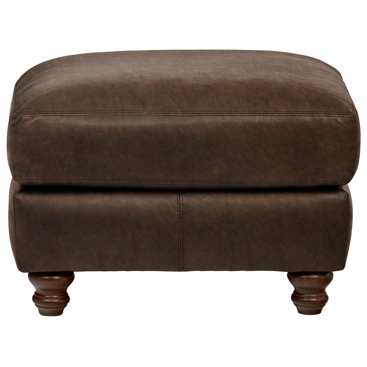Amazon Brand – Stone & Beam Charles Classic Oversized Leather Ottoman, 31"W, Sod