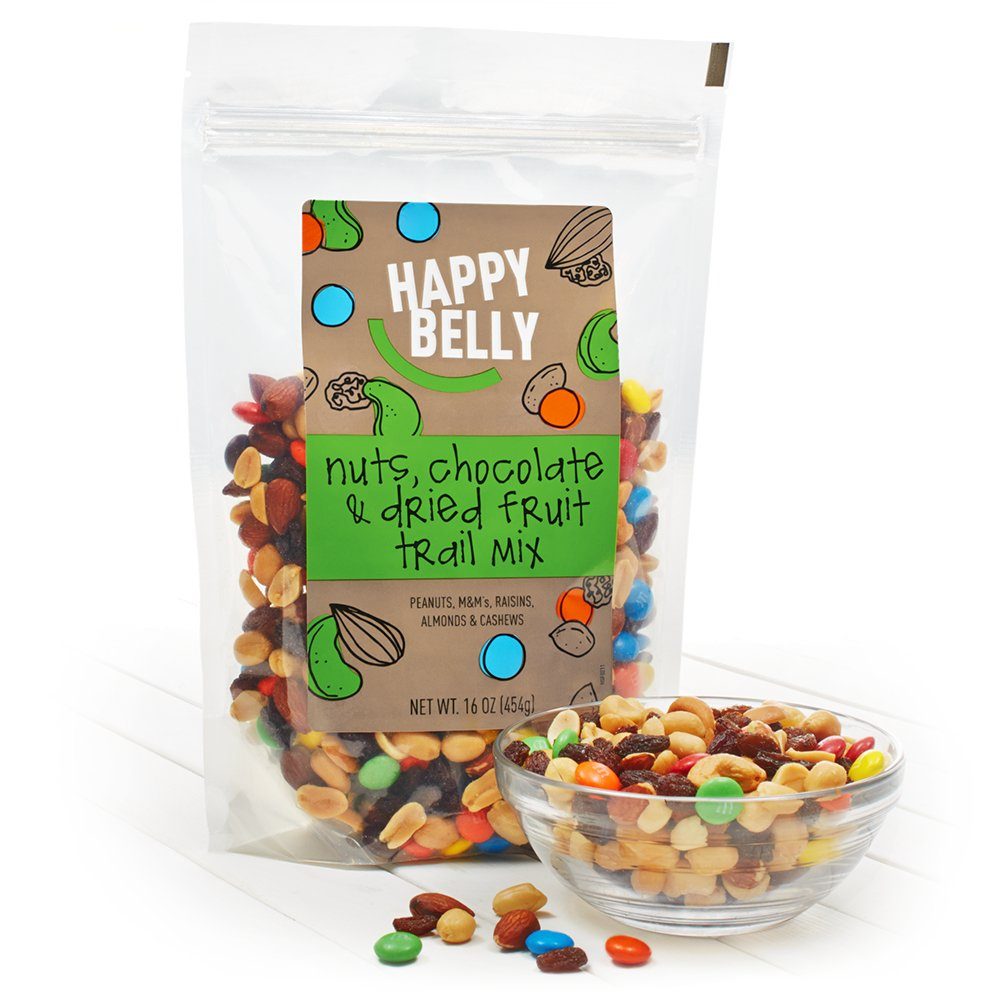 Amazon Brand - Happy Belly Chocolate & Dried Fruit Trail Mix, 16 oz