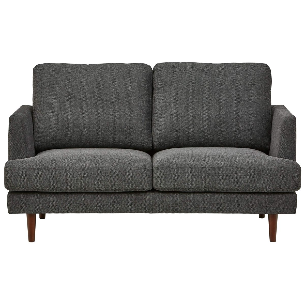 Amazon Brand – Rivet Goodwin Modern Loveseat Sofa, 61.8"W, Charcoal Grey