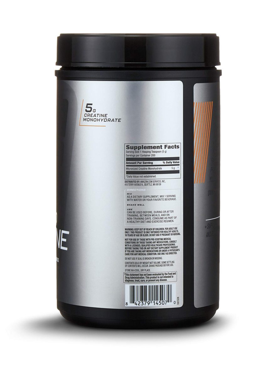 OWN PWR Micronized Creatine Monohydrate Powder, 5G per Serving, Unflavored, 2.2 Pound Value Size (200 servings)