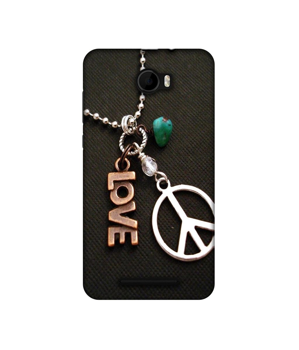 Amazon Brand - Solimo Designer Love and Peace UV Printed Soft Back Case Mobile Cover for Karbonn K9 Viraat