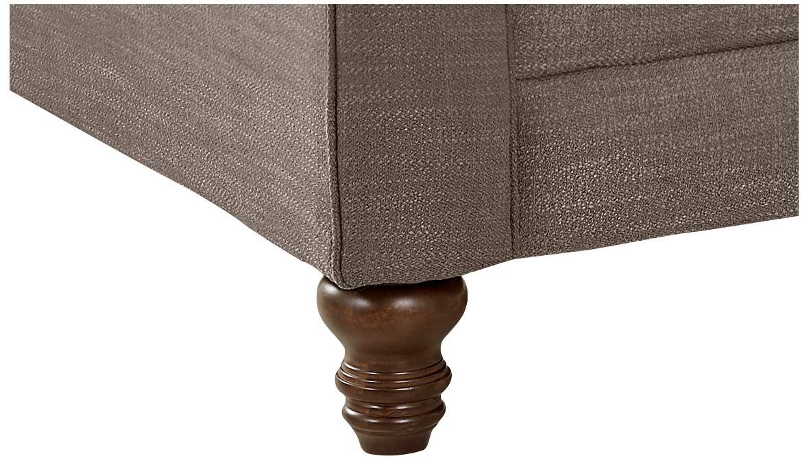Amazon Brand – Ravenna Home Randall Rolled Arm Sofa, 83"W, Pewter