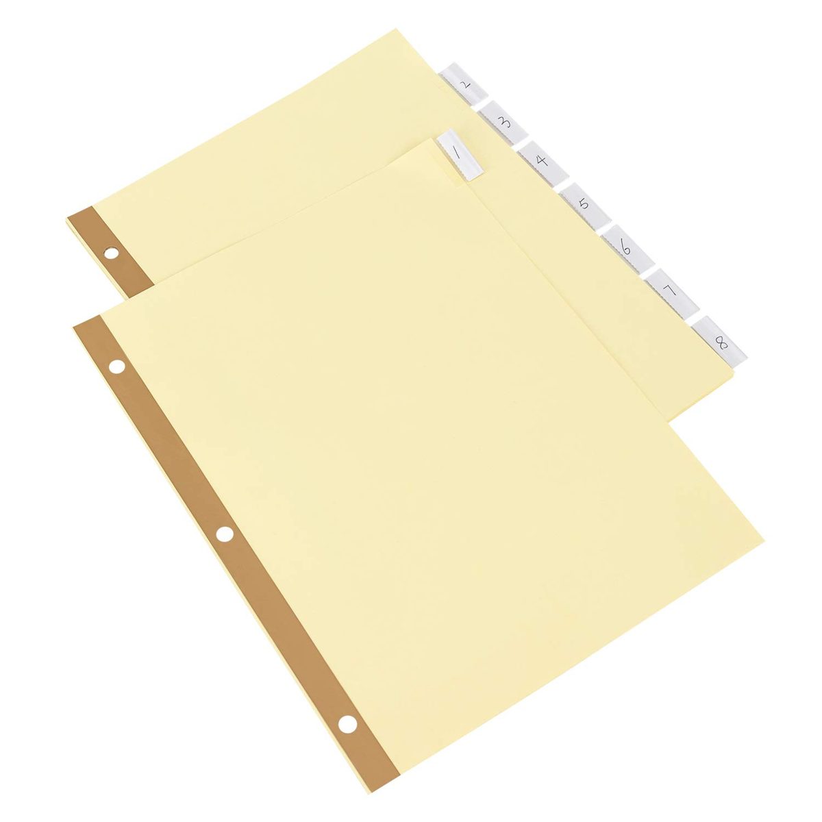 AmazonBasics 8-Tab Paper Binder Dividers, Insertable Clear Tabs, 24 Sets