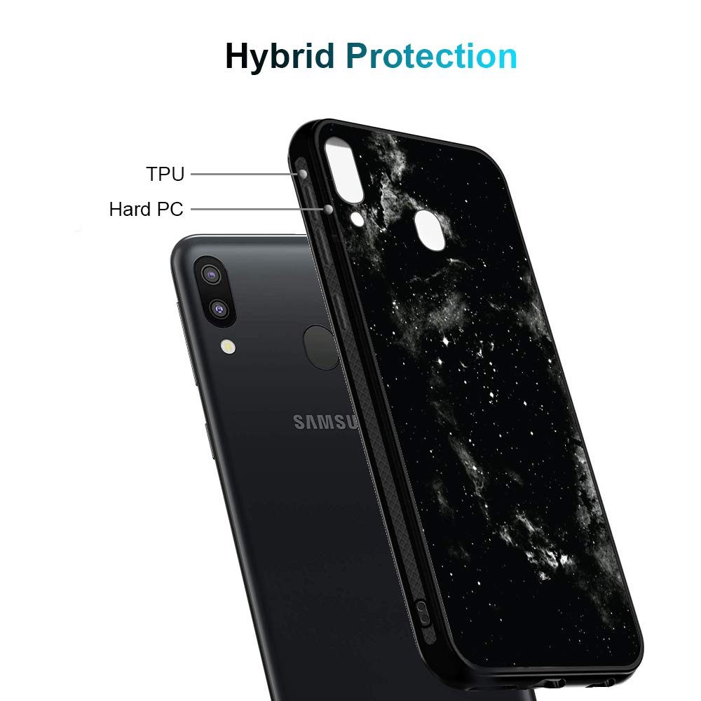 Amazon Brand - Solimo Designer Black Universe Printed Hard Back Case Mobile Cover for Samsung Galaxy M20