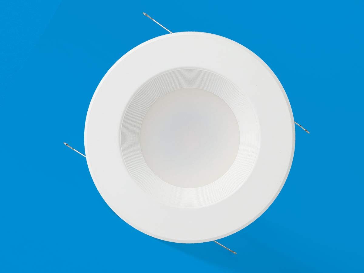 AmazonCommercial 75 Watt Equivalent, 5/6-Inch Recessed Downlight, Dimmable, CEC Compliant, Energy Star, Round LED Light Bulb | Daylight, 6-Pack