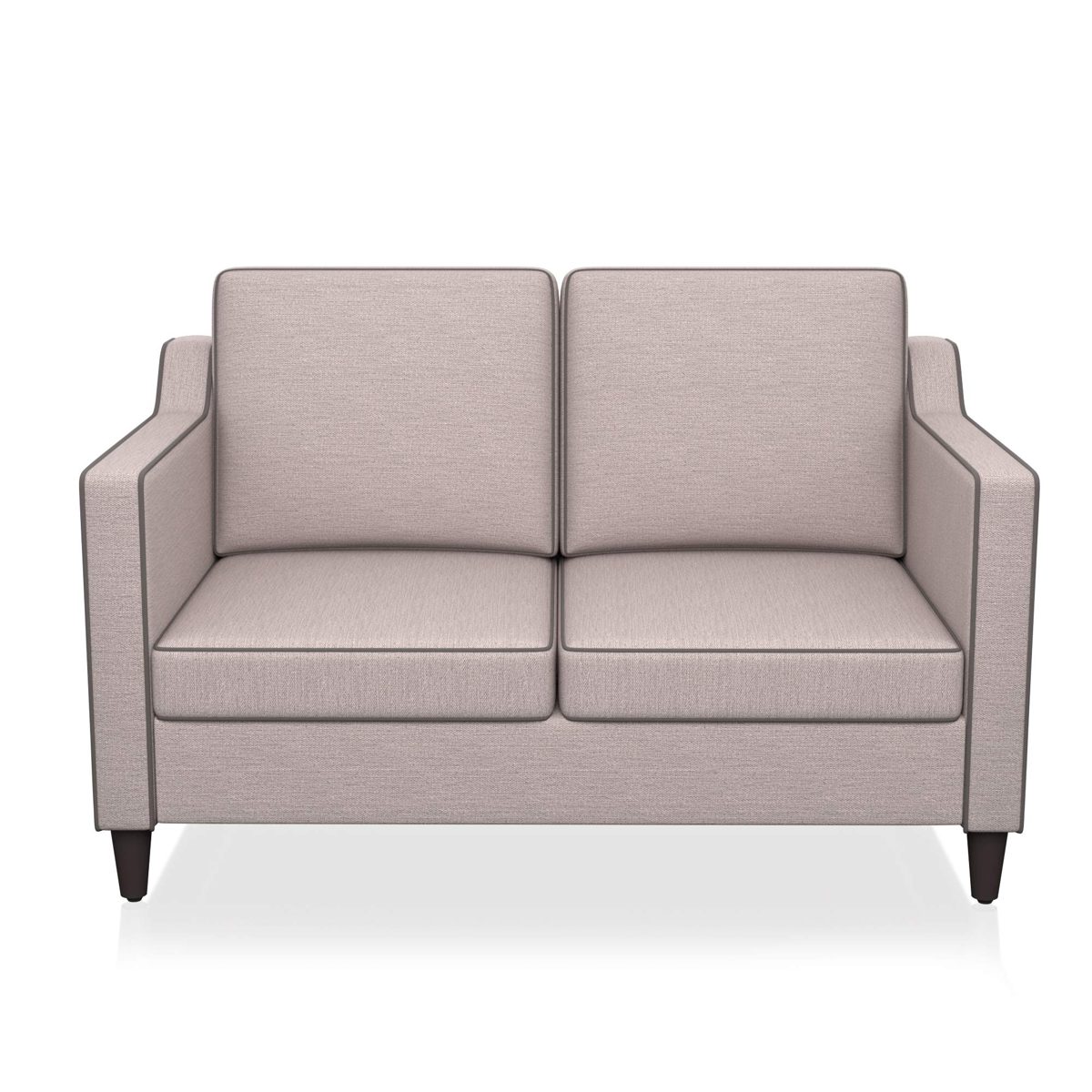Amazon Brand - Solimo Eric Fabric 2 seater Sofa (Light Grey)