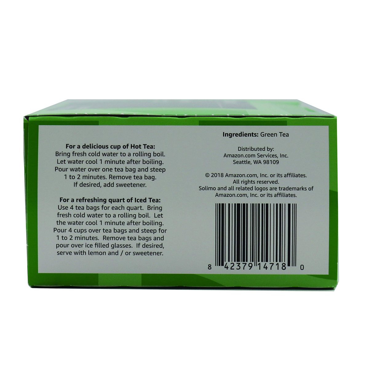 Amazon Brand - Solimo Green Tea Bags, 40 Count