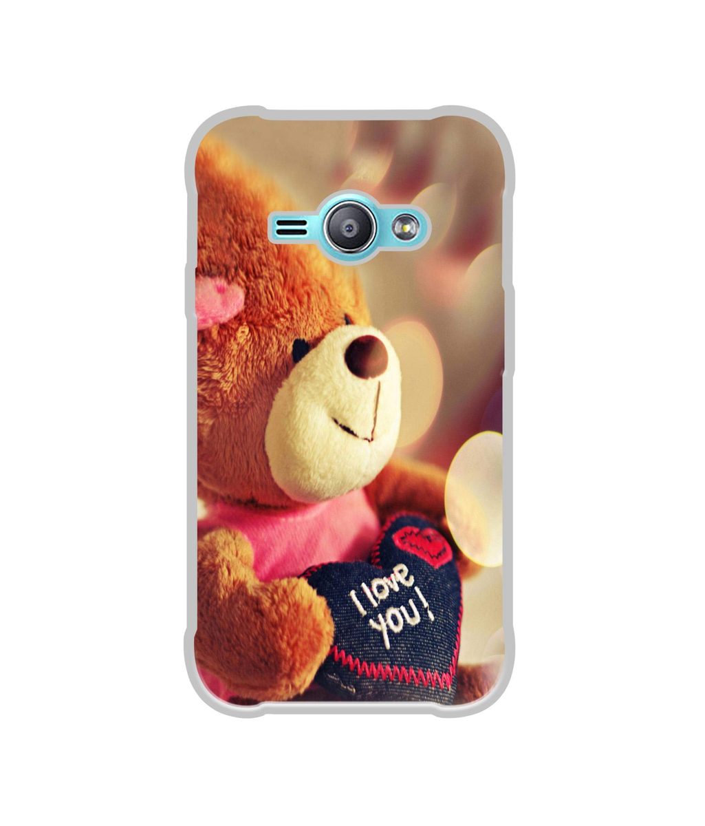 Amazon Brand - Solimo Designer Teddy Bear UV Printed Soft Back Case Mobile Cover for Samsung Galaxy J1 Ace