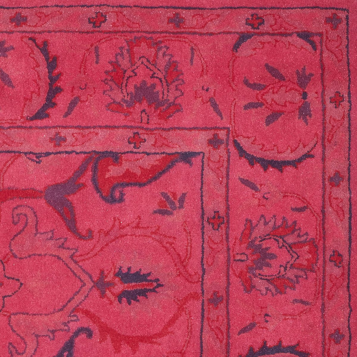 nuLOOM Leaflet Fountain Boho Wool Area Rug, 7' 6" x 9' 6", Pink
