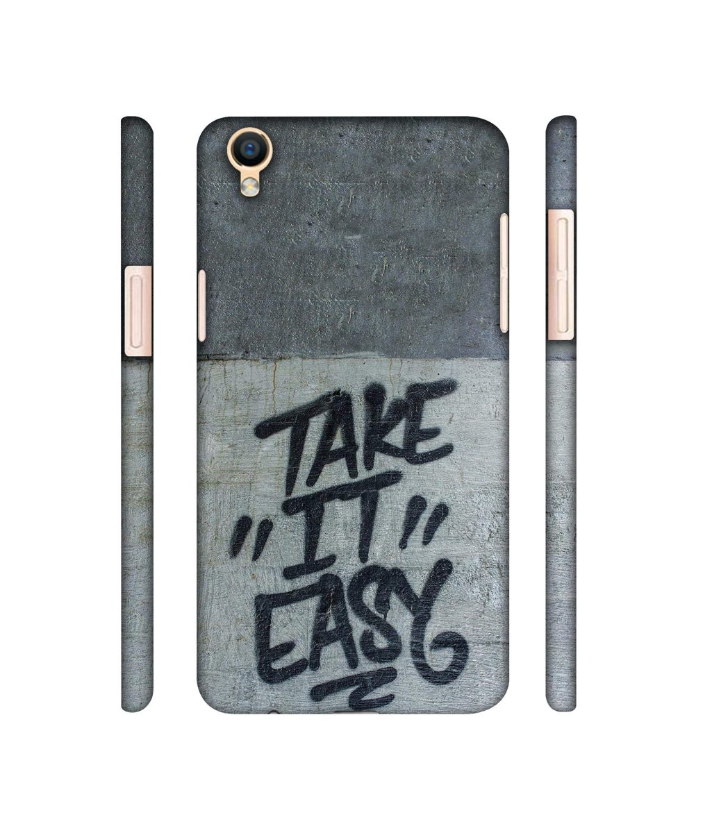 Amazon Brand - Solimo Designer Take It Easy 3D Printed Hard Back Case Mobile Cover for Oppo F1 Plus