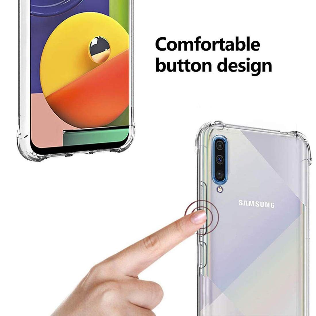 Amazon Brand - Solimo Mobile Cover (Soft & Flexible Back case) for Samsung Galaxy A30s (Transparent)