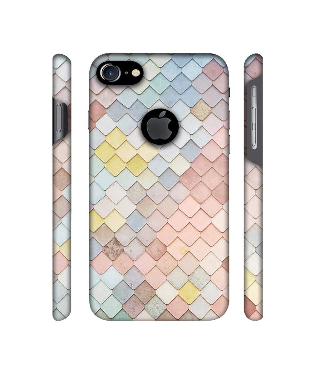 Amazon Brand - Solimo Designer Small Squre Texture 3D Printed Hard Back Case Mobile Cover for Apple iPhone 7 (with Logo Cut)