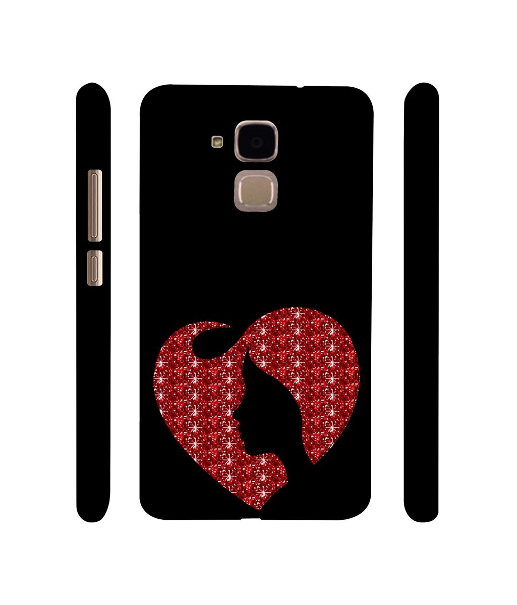 Amazon Brand - Solimo Designer Heart Shape Lady with Glitter 3D Printed Hard Back Case Mobile Cover for Huawei Honor 5c