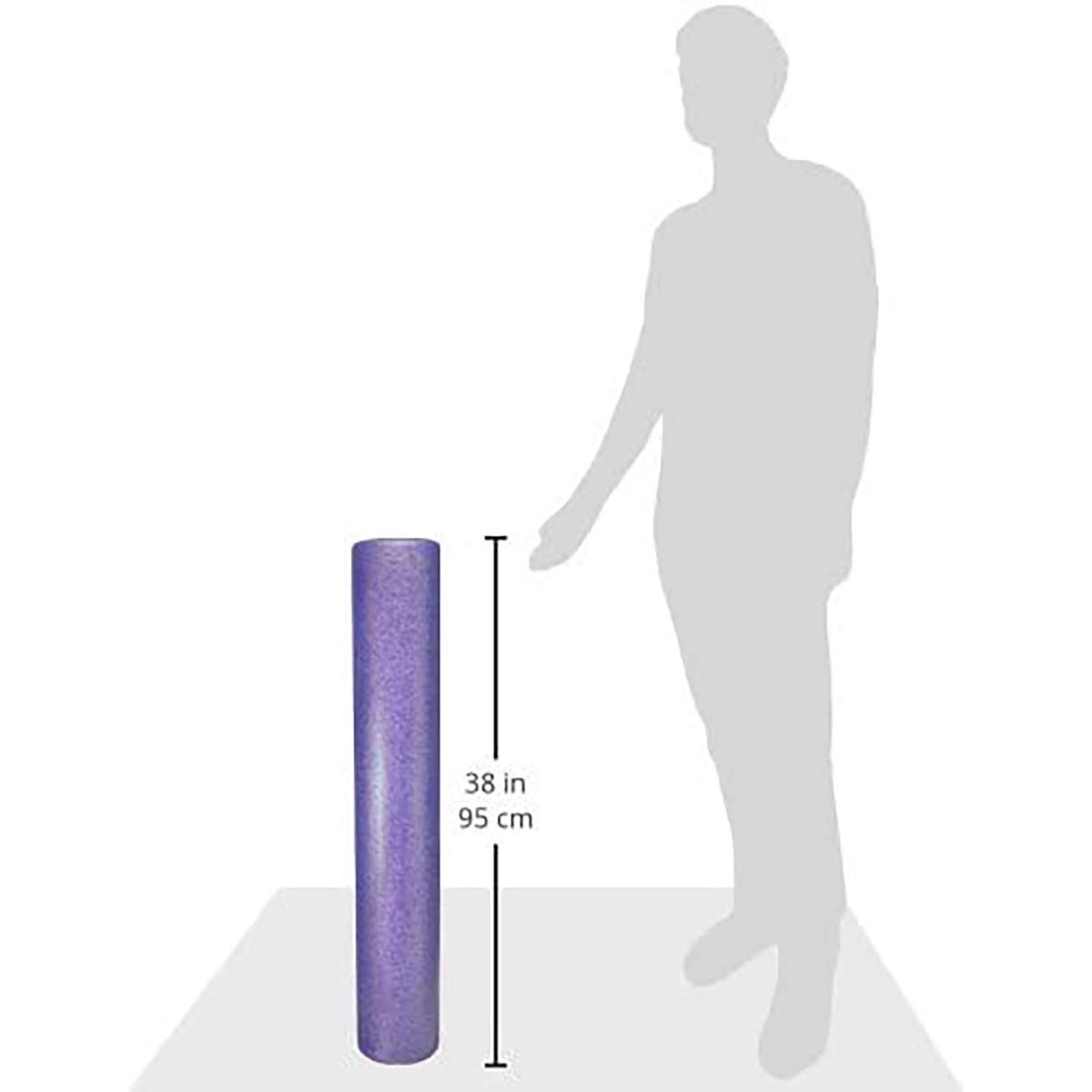 AmazonBasics High-Density Round Exercise Therapy Foam Roller - 36 Inches, Purple