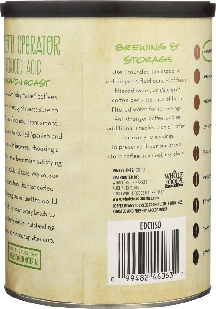 365 Everyday Value, Smooth Operator Coffee, 11 oz