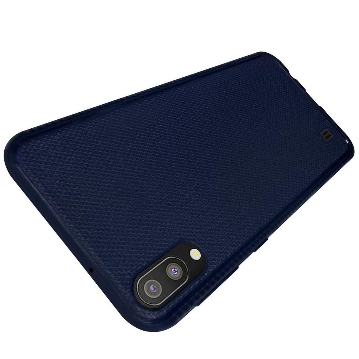 Amazon Brand - Solimo Mobile Cover (Soft & Flexible Back case) for Samsung Galaxy M10 (Blue)