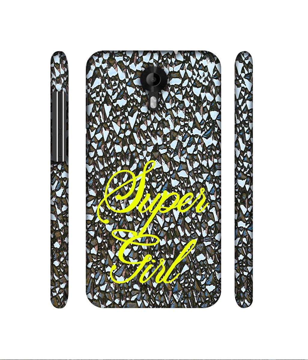Amazon Brand - Solimo Designer Super Girl On Foil 3D Printed Hard Back Case Mobile Cover for Micromax Canvas Nitro 4G E455