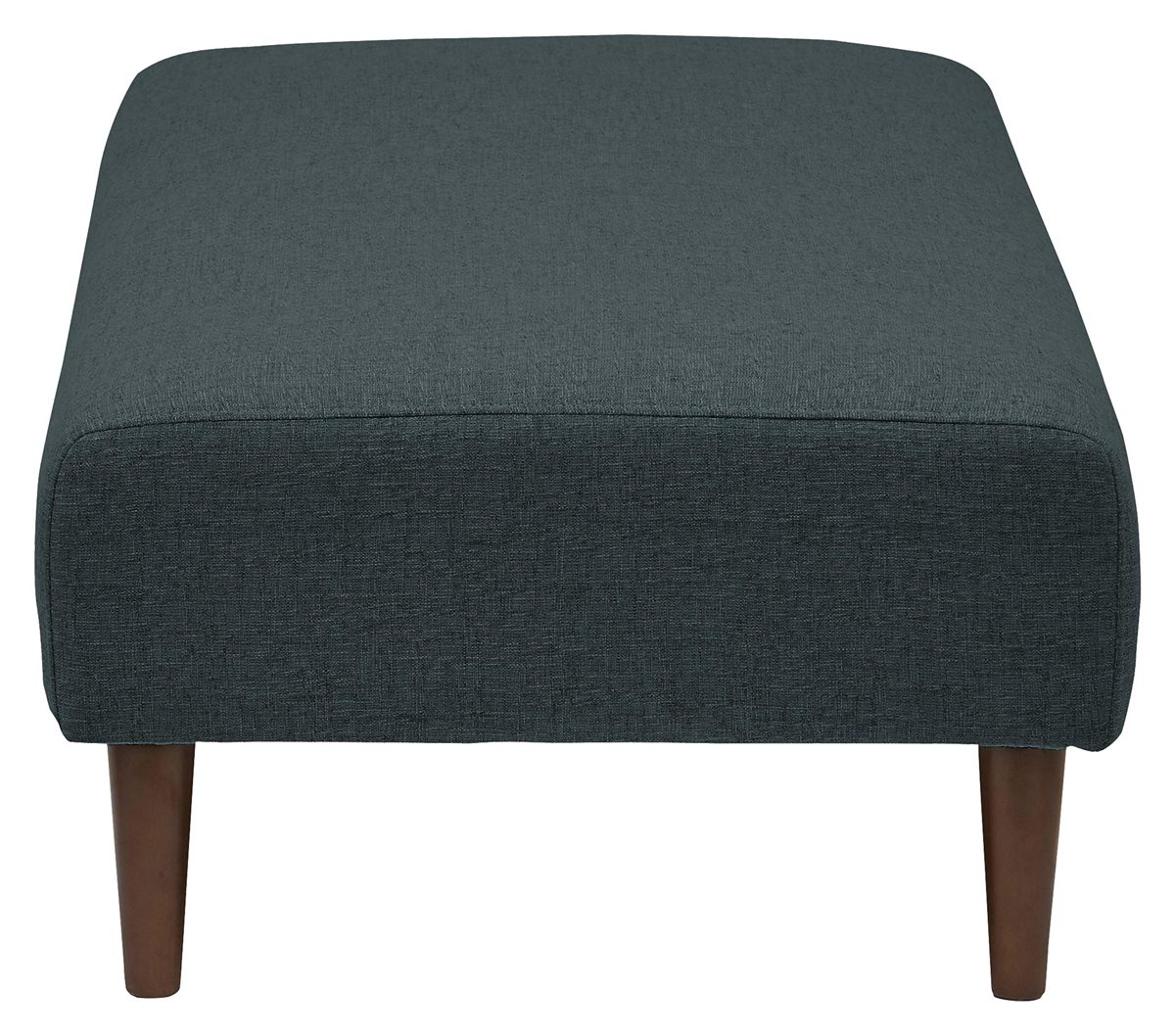 Amazon Brand – Rivet Ava Mid-Century Modern Upholstered Ottoman, 63.4"W, Denim