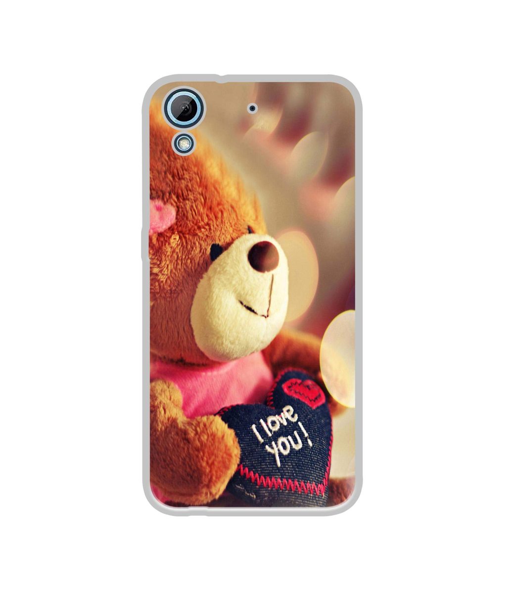 Amazon Brand - Solimo Designer Teddy Bear UV Printed Soft Back Case Mobile Cover for HTC Desire 626/HTC Desire 628