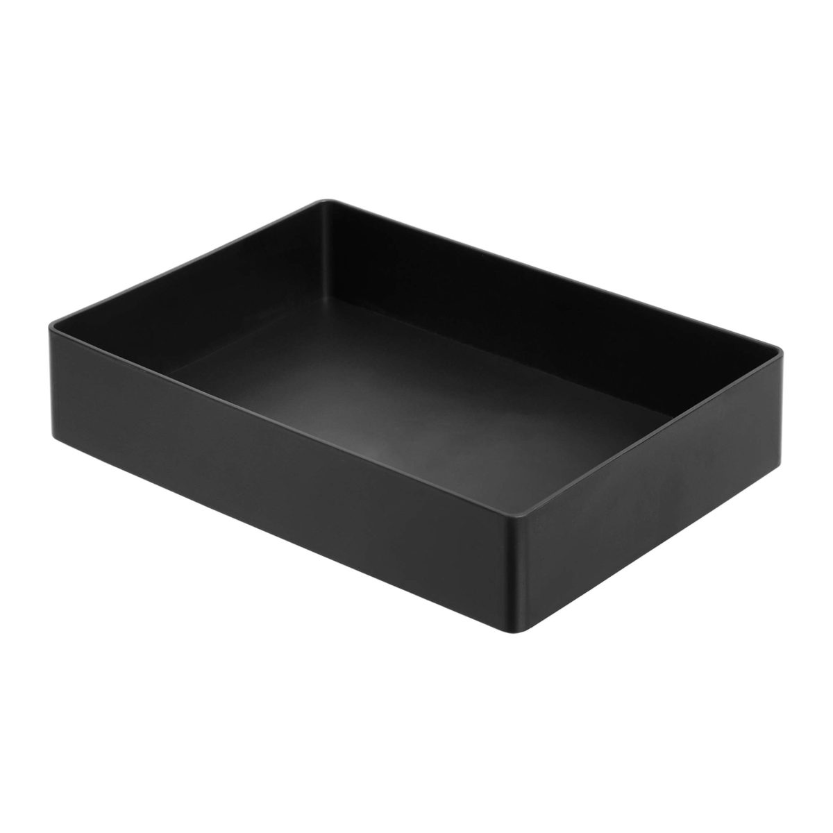 AmazonBasics Plastic Desk Organizer Bundle- Letter Tray 2-Pack/Accessory Tray/Half Accessory Tray/Small Tray/Pen Cup/Name Card Holder, Black