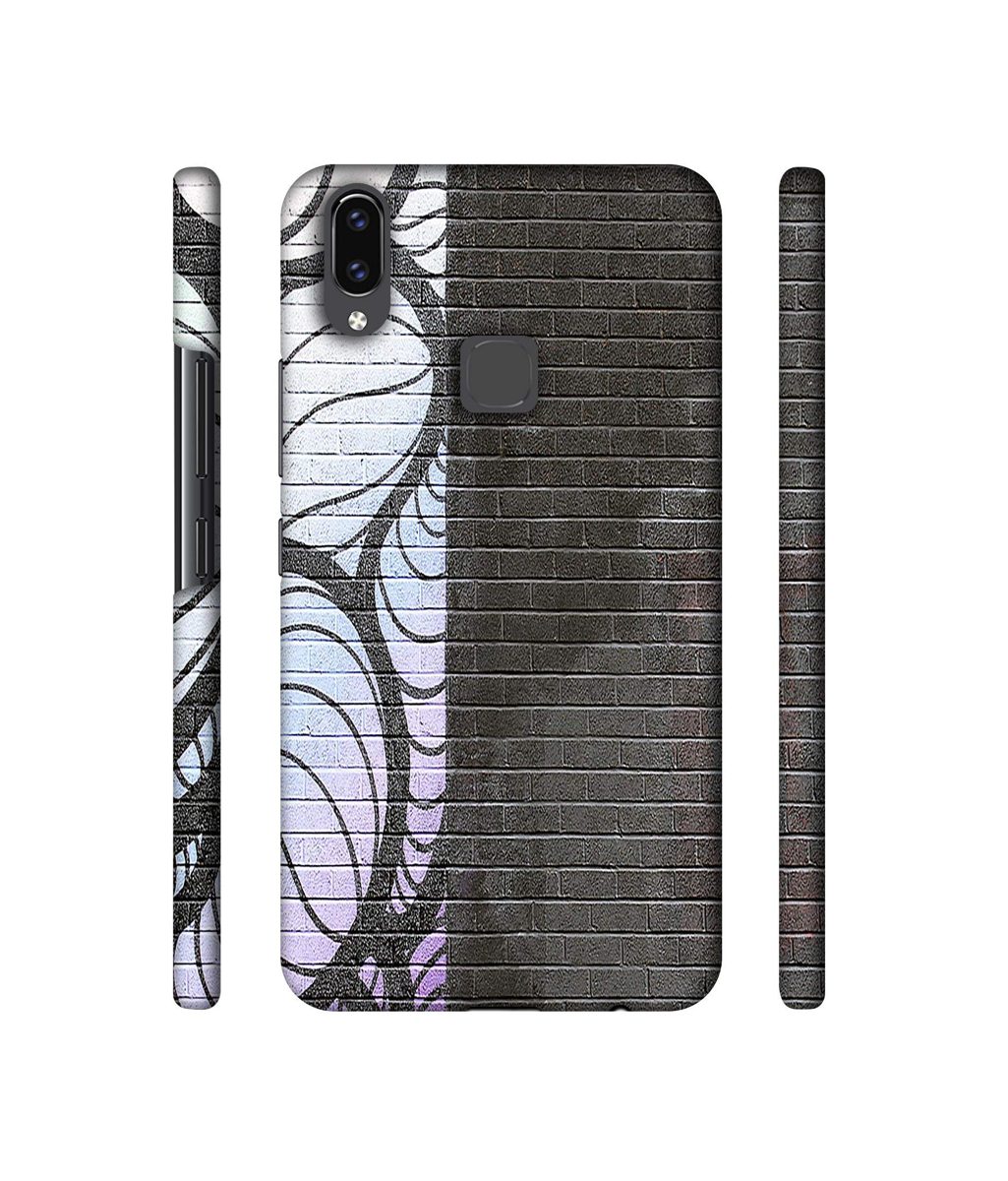 Amazon Brand - Solimo Designer Black and White Brick 3D Printed Hard Back Case Mobile Cover for Vivo V9 / V9 Pro