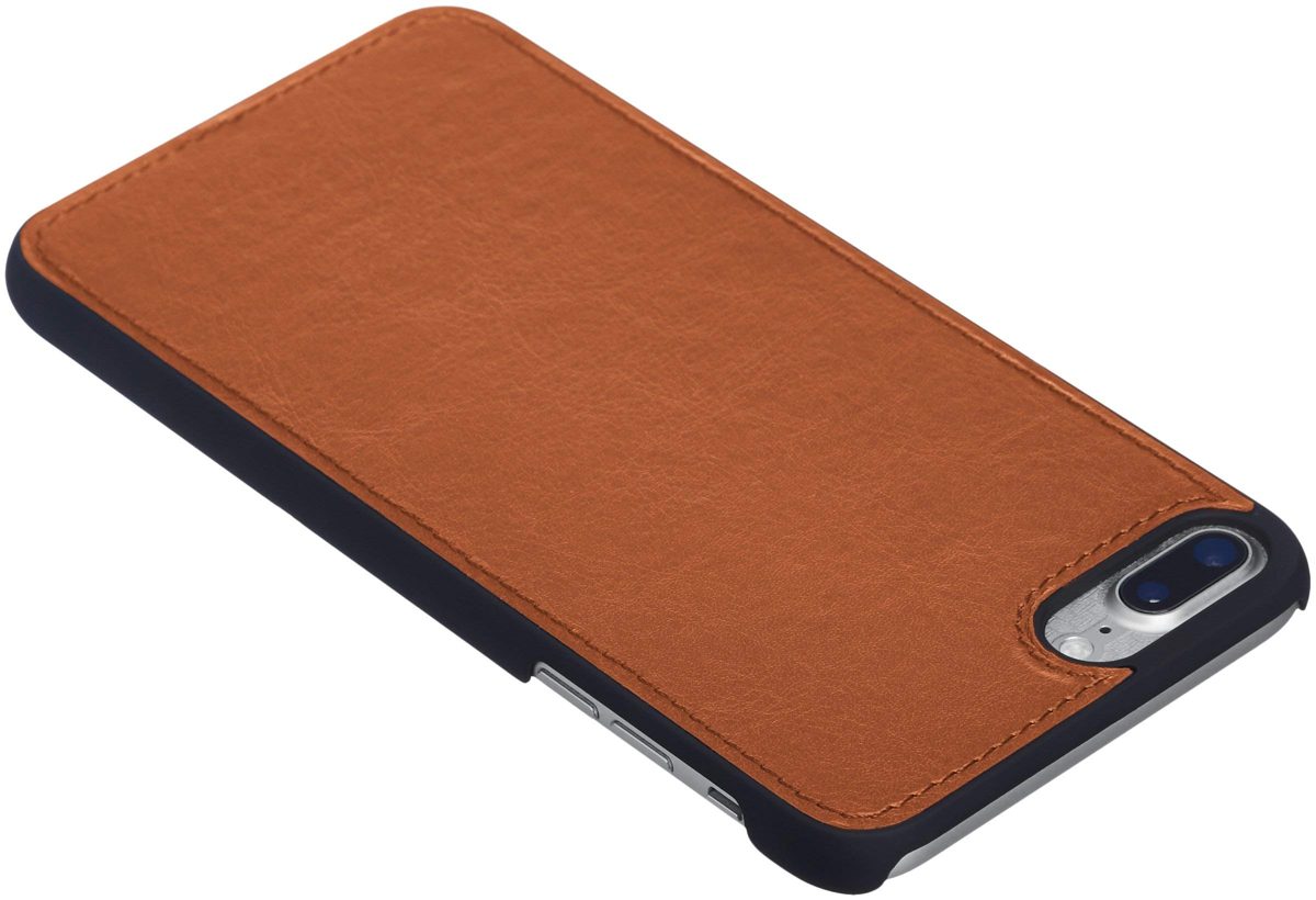 AmazonBasics iPhone 8 Plus / 7 Plus PU Leather Wallet Detachable Case, Brown (Renewed)