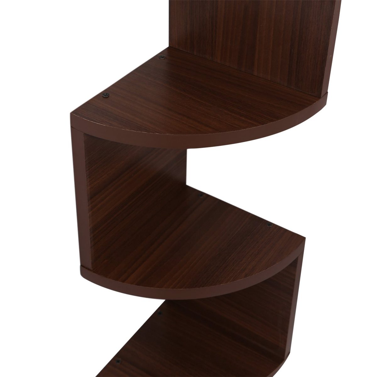 Amazon Brand - Solimo Zig-Zag Corner Wall Shelf (Matte Finish, Walnut)