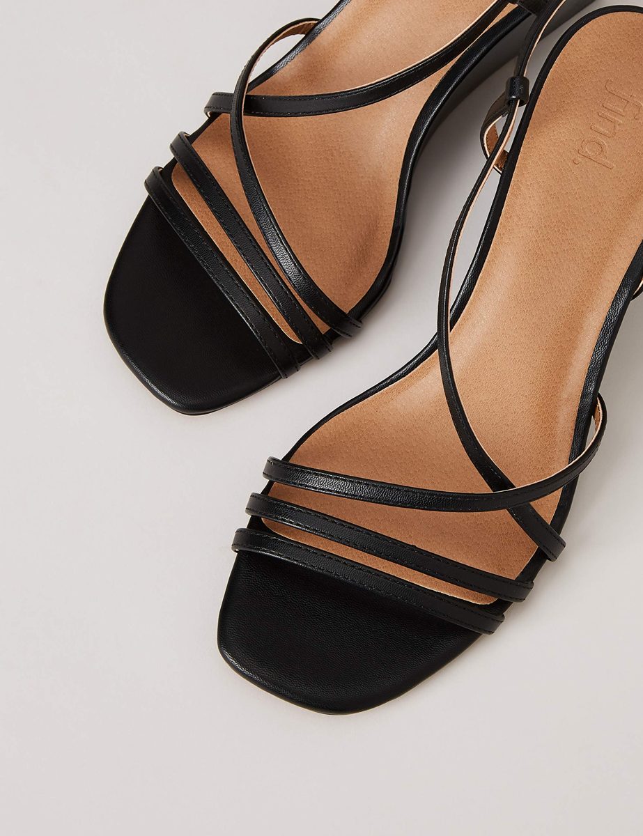 find. Women's #_OLIVIA-1A-2 Ankle Strap Heels, Black, 4