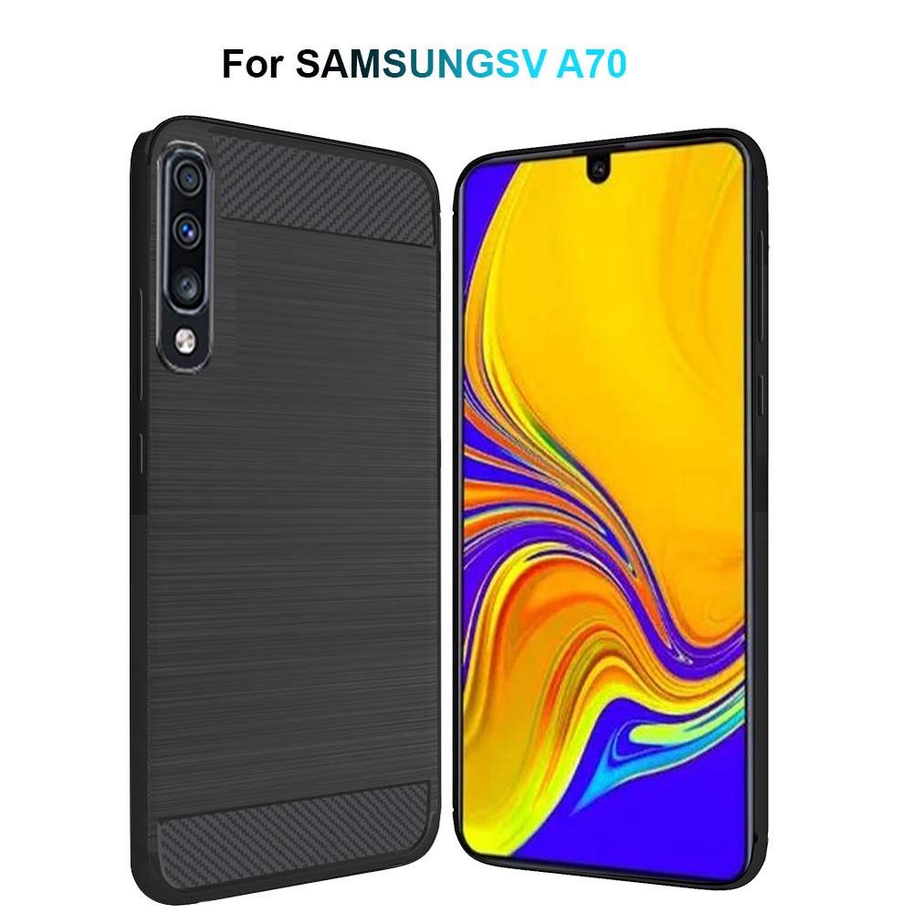 Amazon Brand - Solimo Protective Mobile Cover (Soft & Flexible Back Case) for Samsung Galaxy A70 (Black)