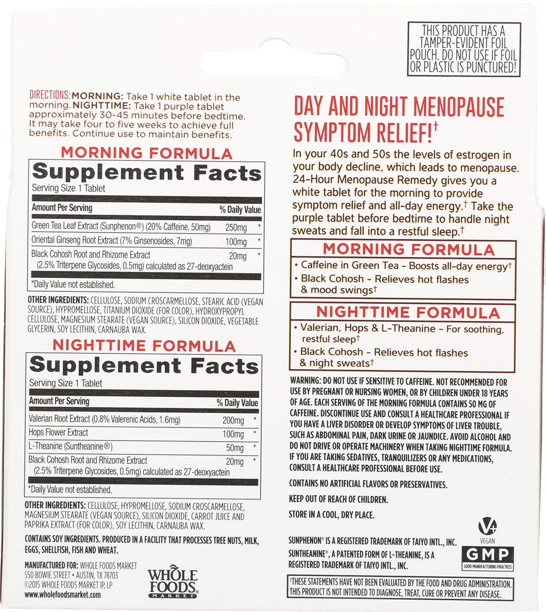 Whole Foods Market, 24-Hour Menopause Remedy, 60 ct