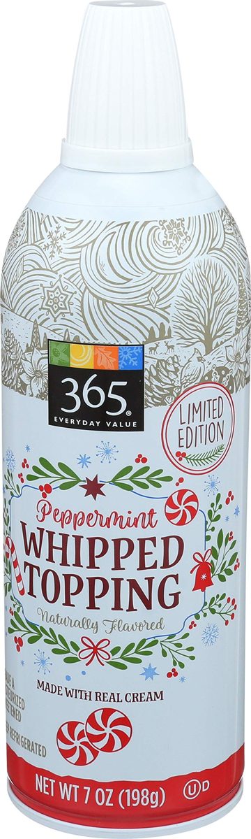 365 Everyday Value, Whipped Topping, Peppermint, 7 oz