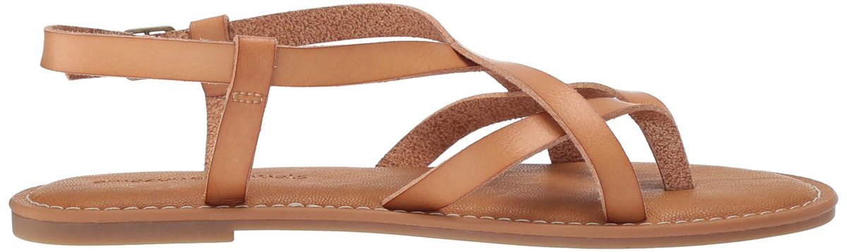Amazon Essentials Women's Casual Strappy Sandal, Natural, 7 B US