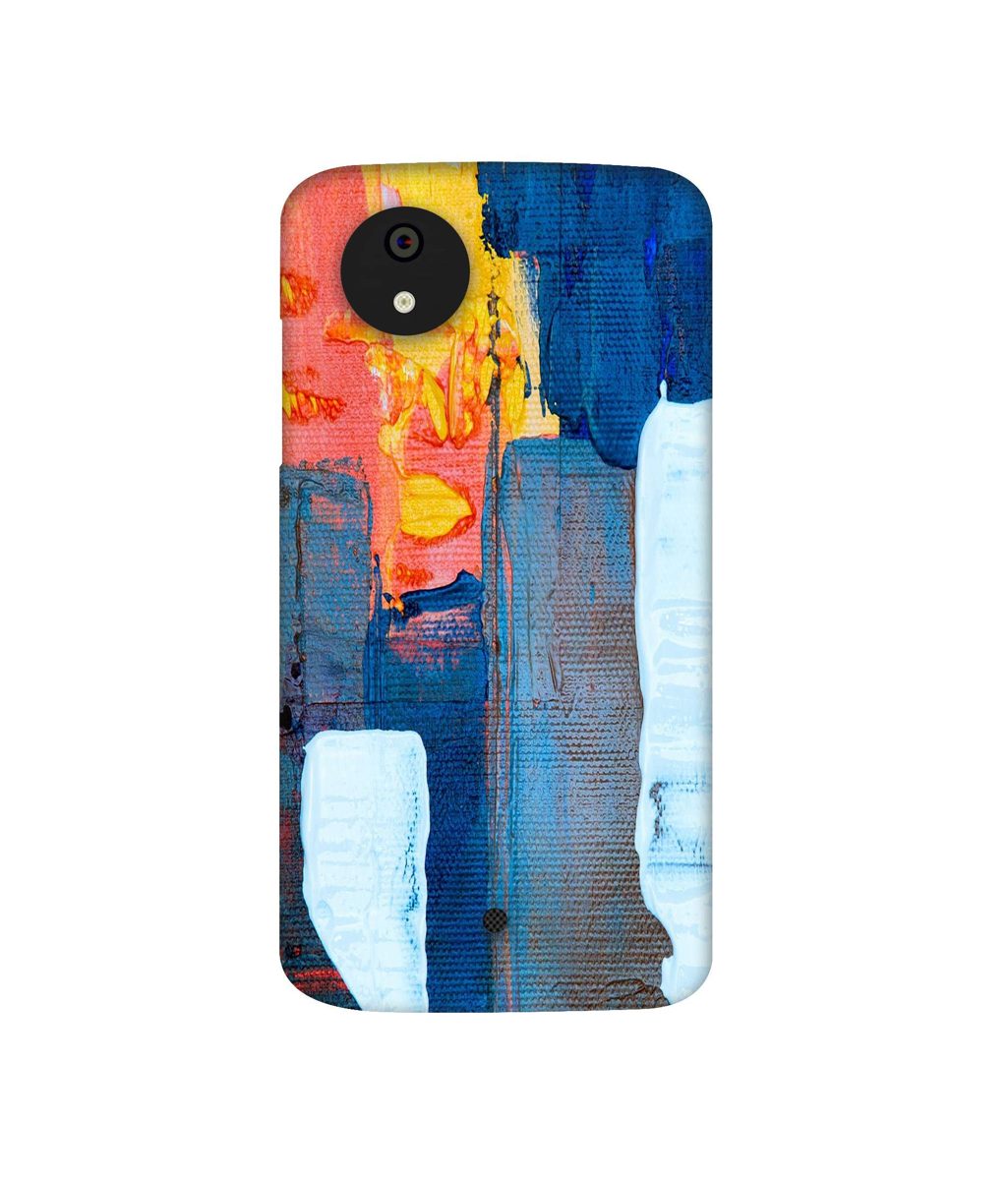 Amazon Brand - Solimo Designer Canvas with Blue Paint 3D Printed Hard Back Case Mobile Cover for Micromax Canvas A1