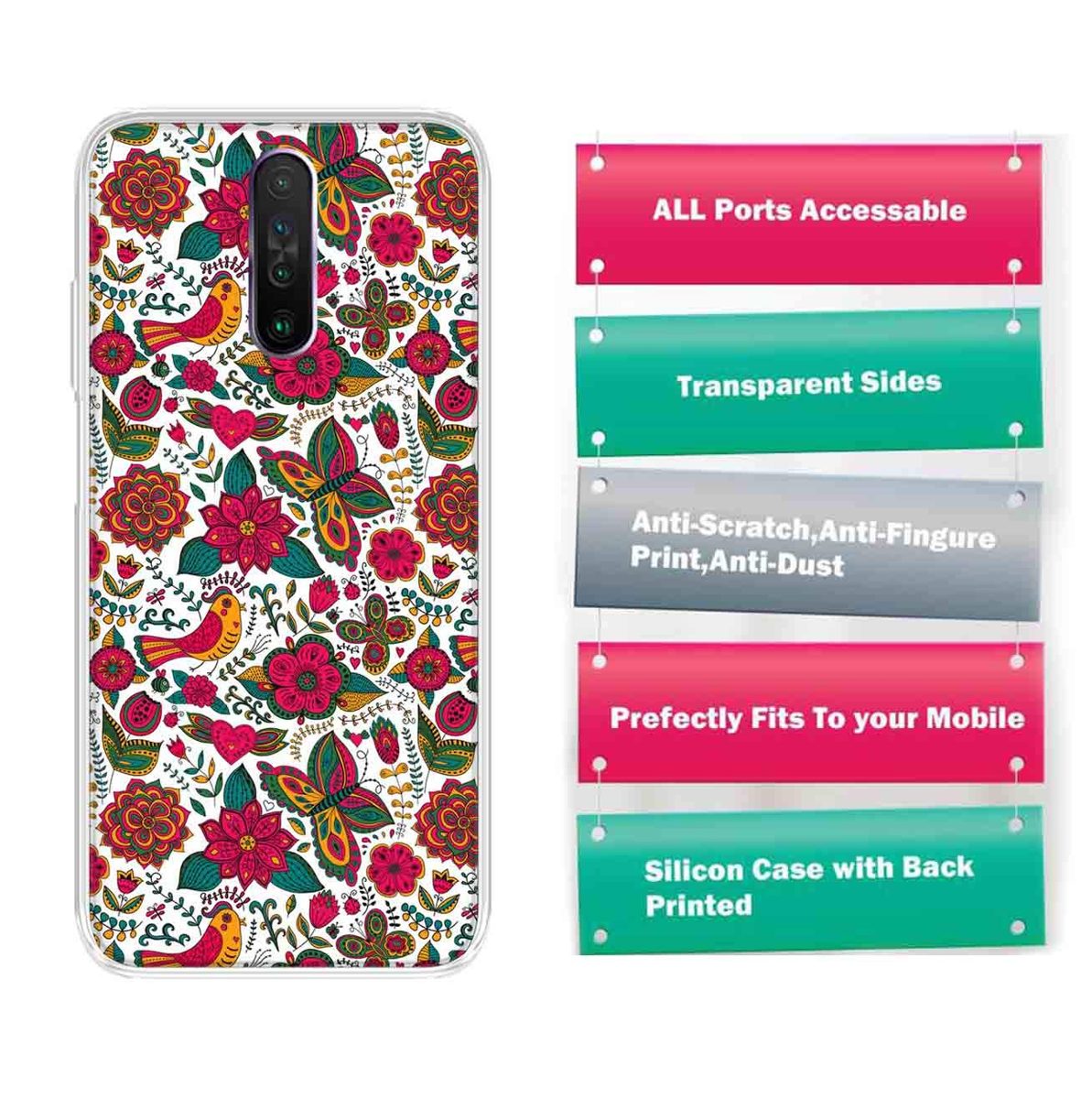 Amazon Brand - Solimo Designer Multicolor Pattern Printed Soft Back Case Mobile Cover for Poco X2 / Xiaomi Redmi K30