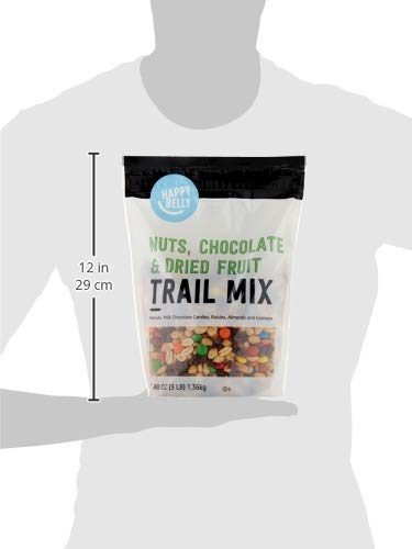 Amazon Brand - Happy Belly Nuts, Chocolate & Dried Fruit Trail Mix, 48 ounce