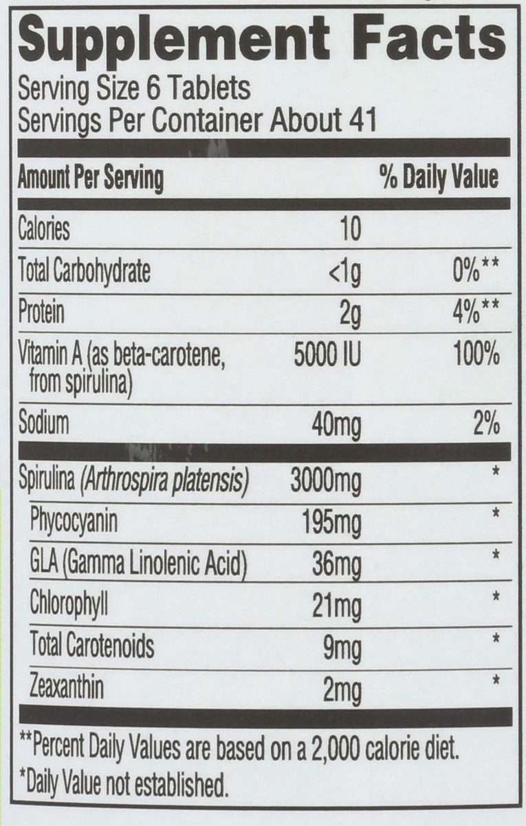 Whole Foods Market, Spirulina 3000mg, 250 ct