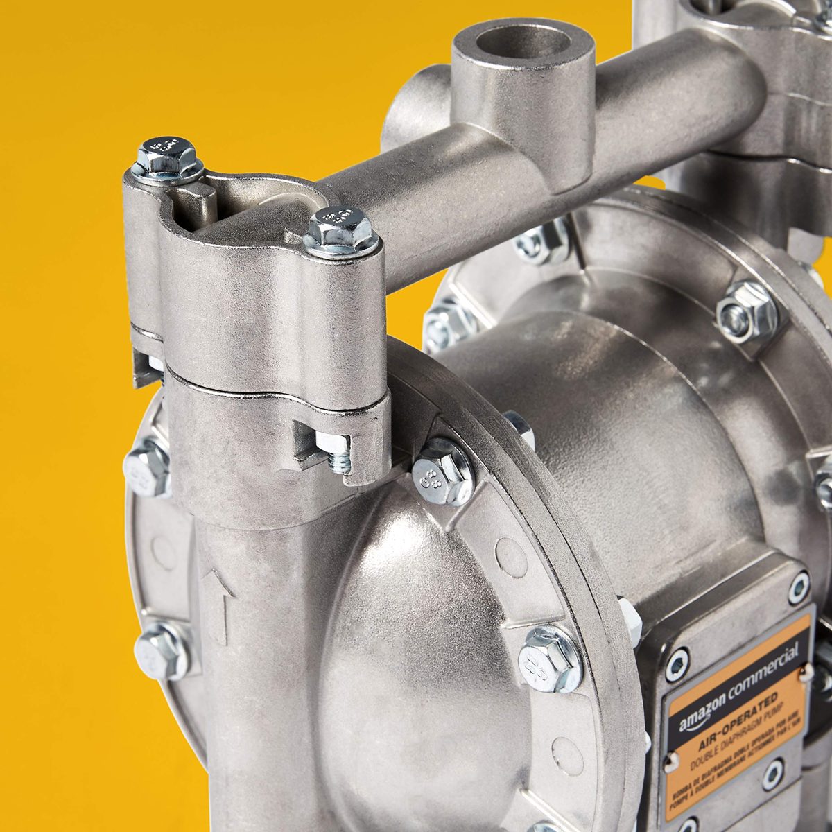 AmazonCommercial Heavy Duty Double Diaphragm Transfer Pump 1/2" Nitrile/NBR/Buna-N - 13GPM / 50LPM Aluminum Air Operated Pneumatic for Diesel, Grease, Kerosene & Oil