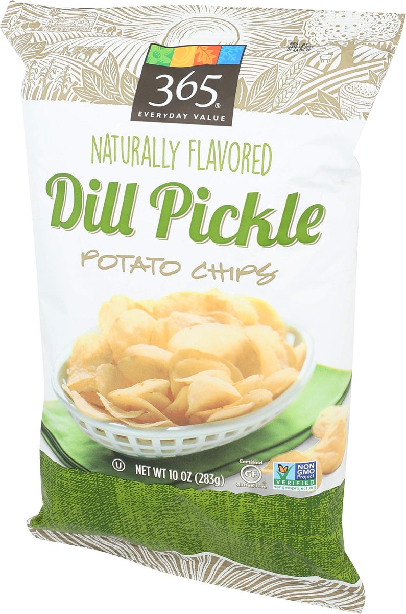 365 Everyday Value, Potato Chips, Dill Pickle, 10 oz