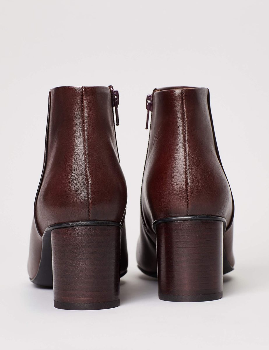 find. Round Heel Ankle Boots, Brown Plum), 6 UK