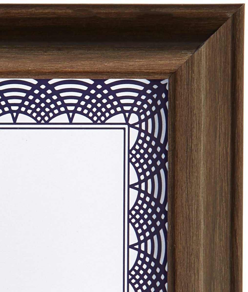 AmazonBasics Certificate Document Frame Without Mat, 8.5" x 11", Aged Walnut, 3-Pack