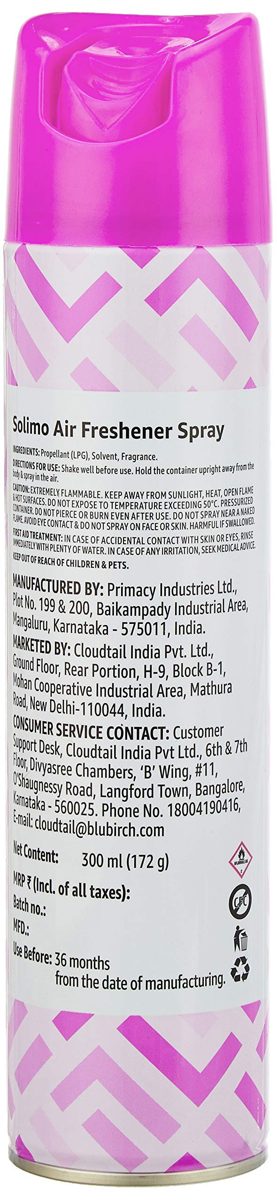 Amazon Brand - Solimo Air Freshener Spray - Rose Petal, 300ml