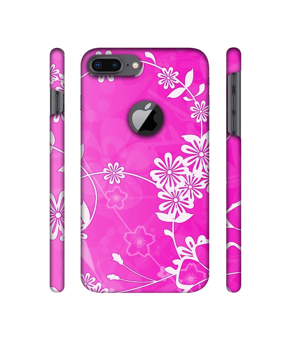 Amazon Brand - Solimo Designer Flower Pattern 3D Printed Hard Back Case Mobile Cover for Apple iPhone 8 Plus (with Logo Cut)