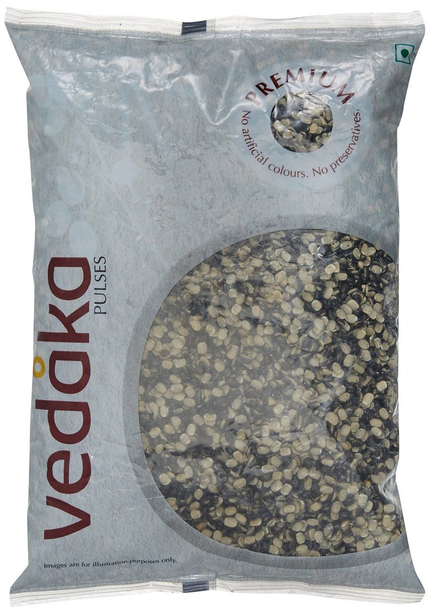 Amazon Brand - Vedaka Premium Black Urad Split / Chilka, 1 kg